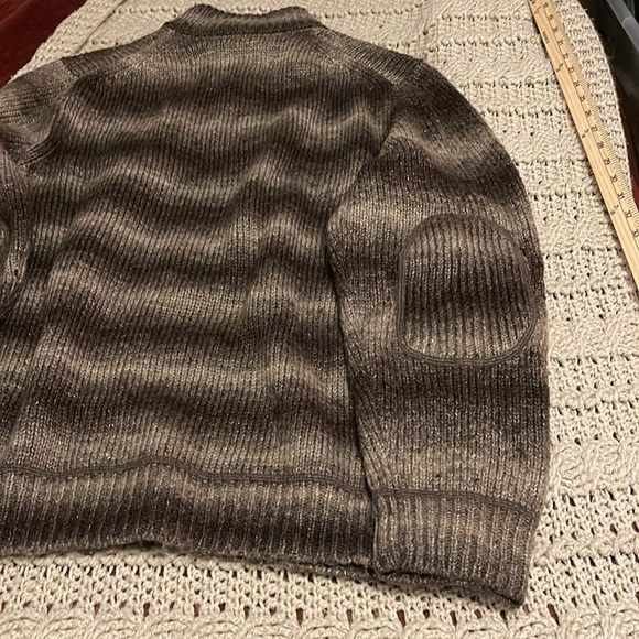 G.H. Bass &Co 1/4 Button pullover Sweater cross stitch elbows Men’s Sz XL hombre - Picture 13 of 15